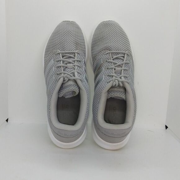 Adidas QT Racer Womens Pre-owned Cloudfoam Gray Running Sneakers - sz. 9 1/2 - Picture 3 of 6